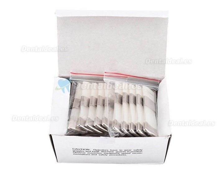 50Pcs Dental Burs Cleaning Tool Brass Nylon Wire Brush Flat